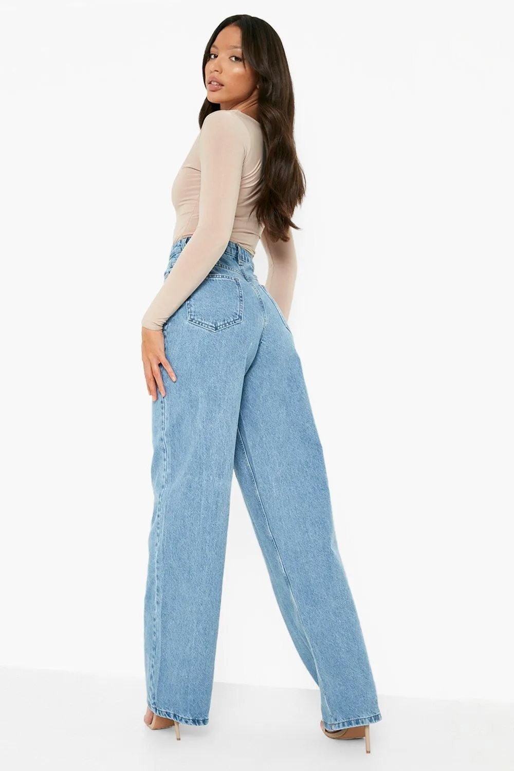 Wide Leg High Rise Jeans