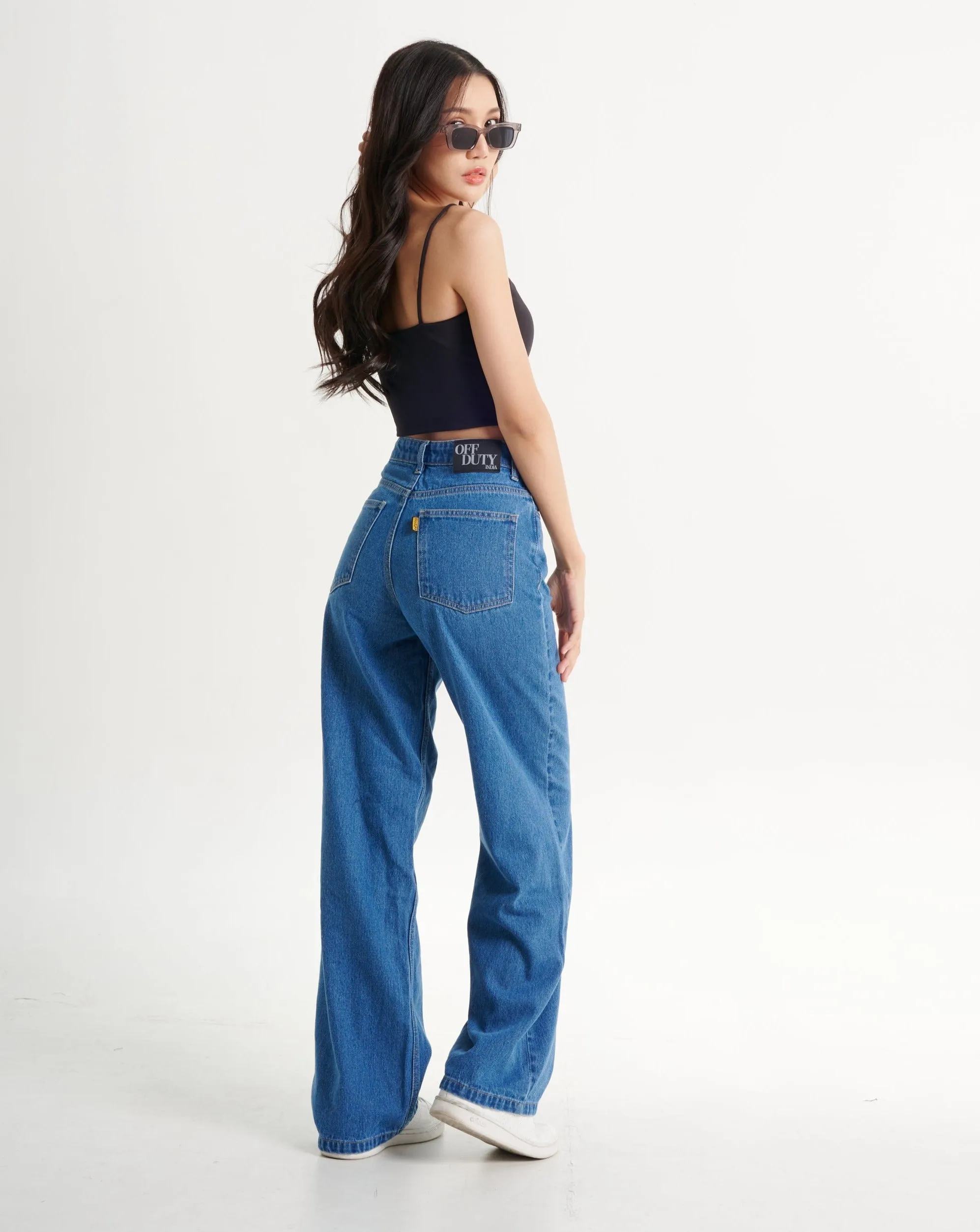 Wide Leg High Rise Jeans