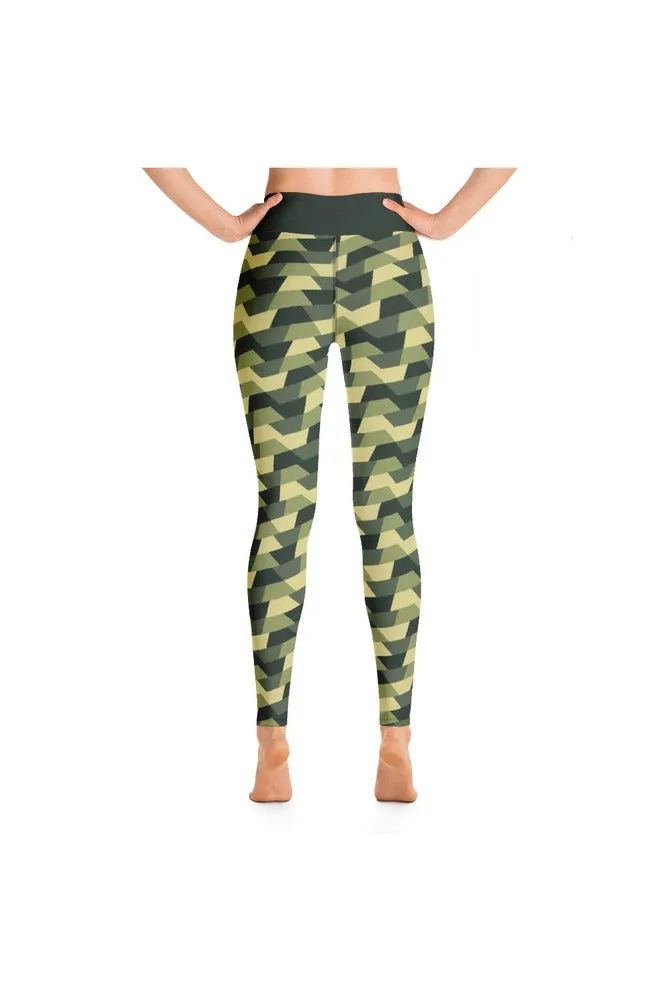 Woodland Camo Ribbon Yoga Leggings