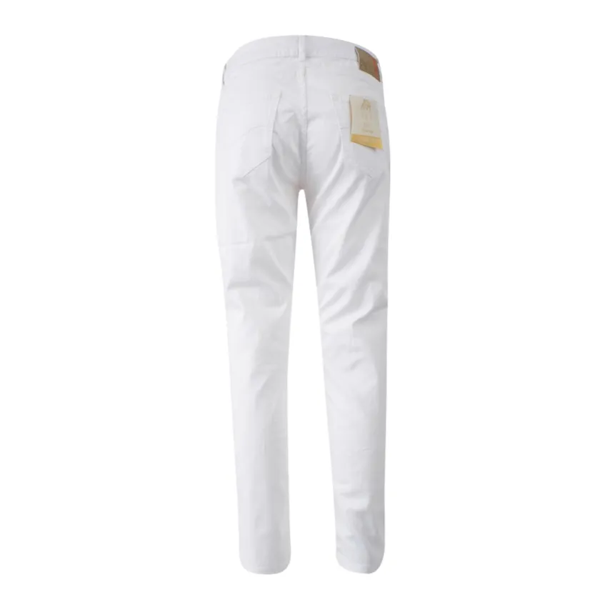 Yes Zee Push Up women's trousers in stretch cotton 1319 P377 XX00 0101 white