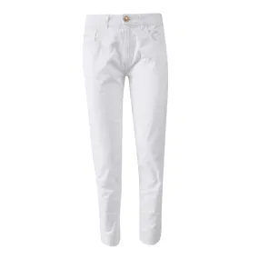 Yes Zee Push Up women's trousers in stretch cotton 1319 P377 XX00 0101 white